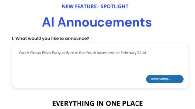 New AI Announcement Feature For Churches